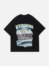 Snowy Mountain Letter Print Tee