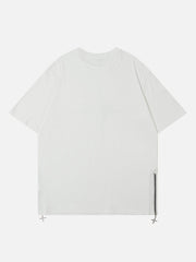 Solid Color Zipper Star Tee