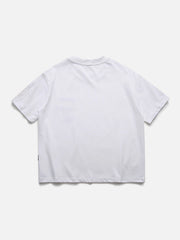 T-shirt uni à lettres brodées