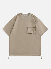 T-shirt à cordon de serrage stéréoscopique solide