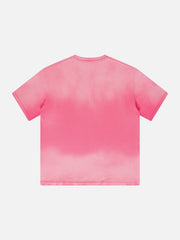 T-shirt en coton délavé uni