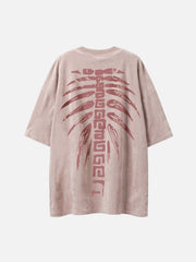 Spine Skeleton Print Tee