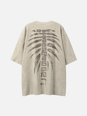 Spine Skeleton Print Tee