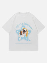 T-shirt imprimé chien étoile