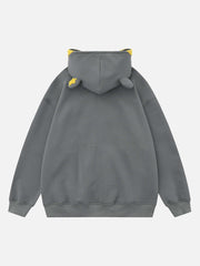 Star Embroidered Hooded Sweatshirt - 1843