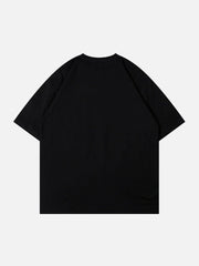 T-shirt imprimé brodé d'étoiles