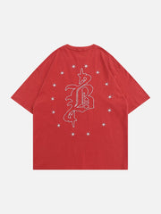Star Gothic Letter Washed Tee