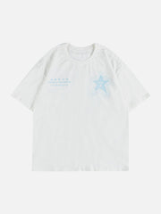 T-shirt graffiti dégradé d'étoiles