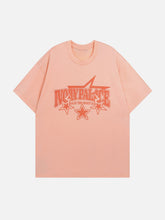 Star Letter Print Solid Tee