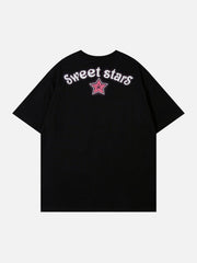 Star Print Butterfly Shadow Tee