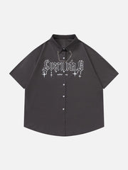 Star Print Chain Decoration Tee