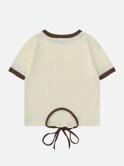 Star Print Cut-Out Tee
