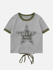 Star Print Cut-Out Tee