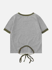 Star Print Cut-Out Tee