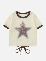 Star Print Cut-Out Tee