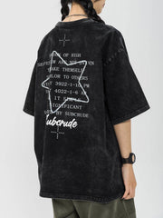 Star Print Washed Tee