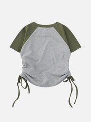 Star Printing Drawstring Tee