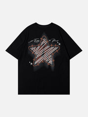 Star Shadow Chain Printing Tee