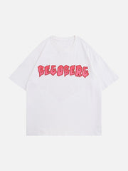 T-shirt graphique à motif de flamme stéréoscopique