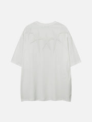 T-Shirt mit aufgesticktem Stern-Print aus Stick Sponge