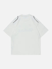 T-shirt à motif de lettres cousues