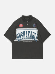 T-shirt à motif lettre numéro 6 cousue