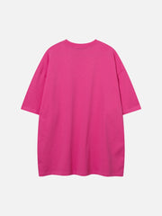 Street Hip Hop Cartoon Print Short Sleeve T-Shirt