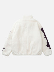 Veste ample en laine d'agneau à motif tête de mort rétro - 1927