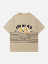 T-shirt imprimé poupée à rayures