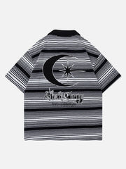 Stripe Embroidery Polo Tee