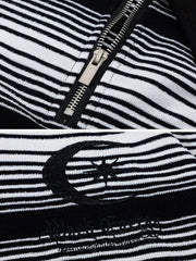 Stripe Embroidery Polo Tee