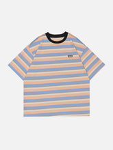 T-shirt rayé contrasté