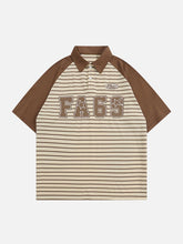 Poloshirt mit Streifen und digitalem Sternendruck