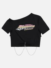 "Atemberaubendes" Chain Crop Tee