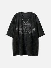 T-shirt imprimé ange en daim