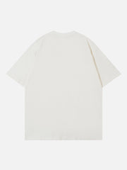 T-Shirt aus Wildlederschaum mit Herz-Print