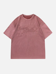 Suede Star Embossed Tee