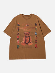 Teddy Bear Print Gradient Tee