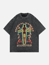 T-shirt à imprimé tête de mort avec image thermique