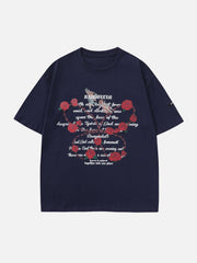 Thorn Rose Letter Print Tee
