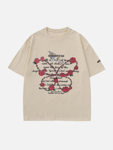 T-shirt imprimé lettre Thorn Rose