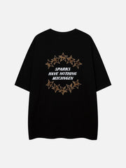 Three-dimensional Embroidery Star Print Tee