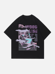 Tie Dye Abstraction Print Tee