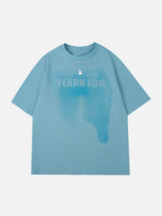 Tie Dye Rabbit Print Tee