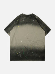 Tie Dye Splash Ink Washed Tee
