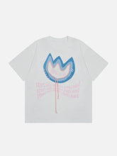 Handtuch-Stickerei-Blumen-T-Shirt