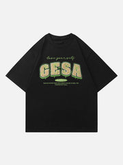 Towel Embroidery Flower Tee