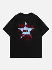 Handtuch-Stickerei-Stern-Quasten-T-Shirt