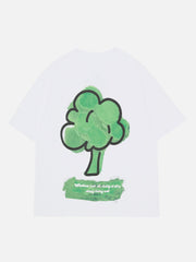 T-shirt à imprimé graphique d'arbre