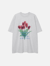 T-shirt imprimé tulipe